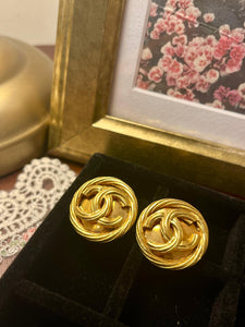 Vintage Chanel CC Chunky Rope Earrings