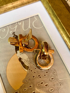 Vintage Salvatore Ferragamo Gancini Earrings