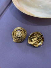 Load image into Gallery viewer, Vintage Diamond Swirl Earrings