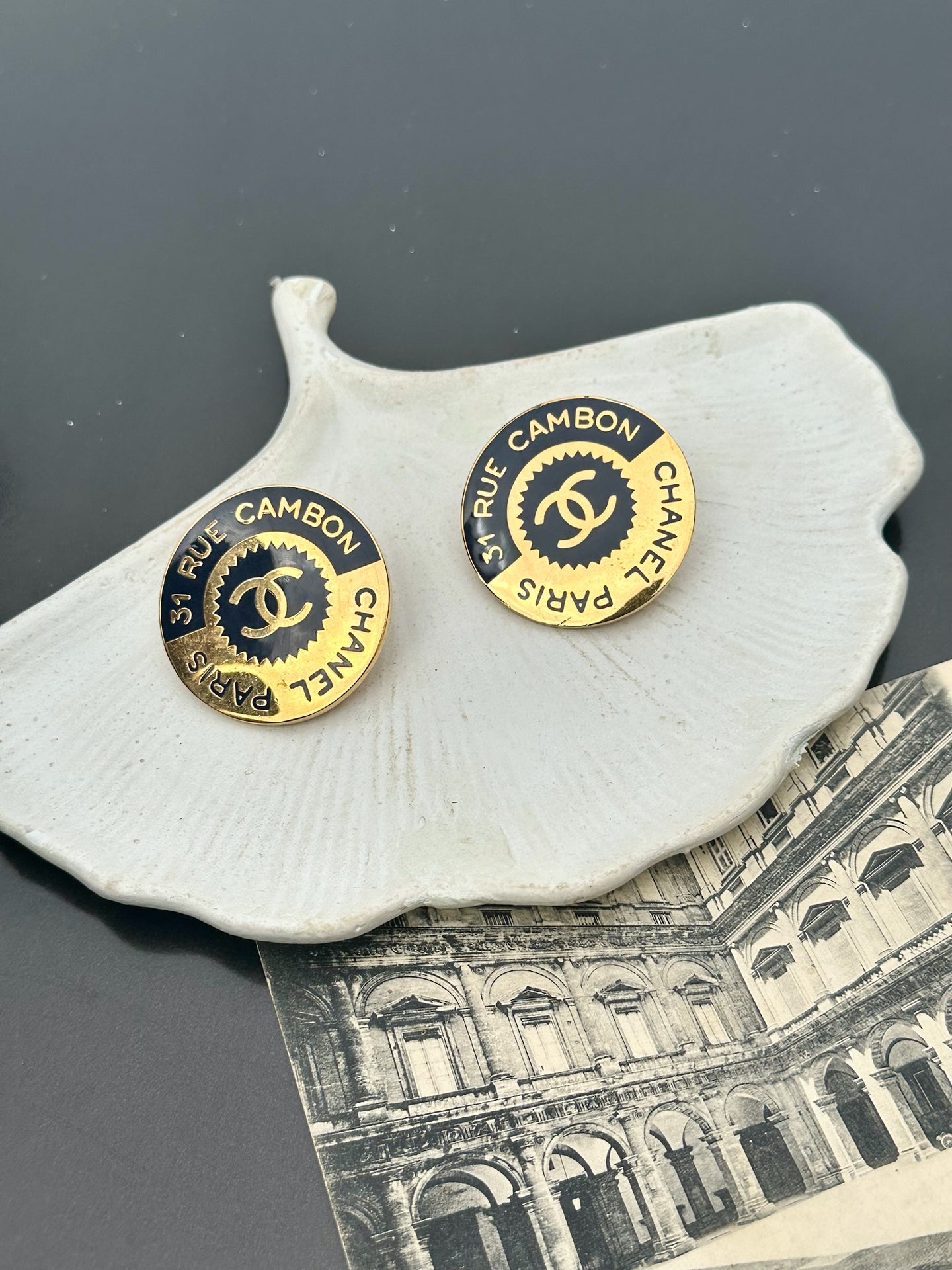 Vintage Chanel Chunky Paris 31 Rue Cambon Earrings