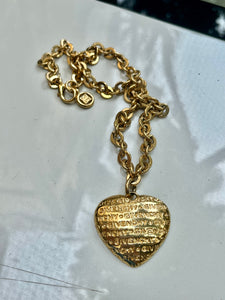 Vintage Givenchy Logo Heart Necklace