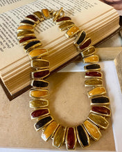 Load image into Gallery viewer, Vintage Brown Enamel Collar Necklace
