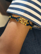 Load image into Gallery viewer, Vintage Blue Enamel Lugs Bracelet