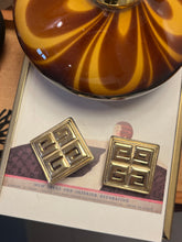 Load image into Gallery viewer, Vintage Givenchy Chunky Monogram Square Earrings