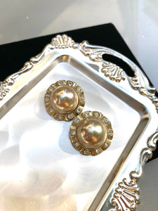 Vintage Pearl & Diamond Earrings