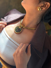 Load image into Gallery viewer, Vintage Marble Medallion Necklace