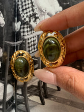 Load image into Gallery viewer, Vintage Jade Green Art Deco Earrings
