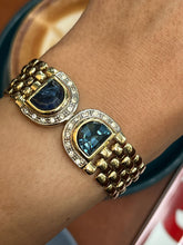 Load image into Gallery viewer, Vintage Blue Stone Link Bracelet