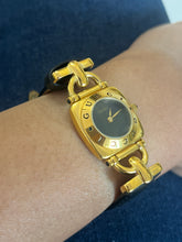 Load image into Gallery viewer, Vintage Gucci Black Horsebit Watch