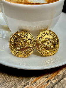 Vintage Chanel CC Coin Studs