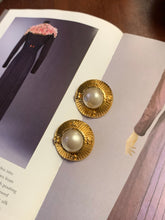 Load image into Gallery viewer, Vintage Chanel Pearl CC Stud Earrings