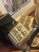 Load image into Gallery viewer, Vintage Givenchy Chunky Monogram Square Earrings