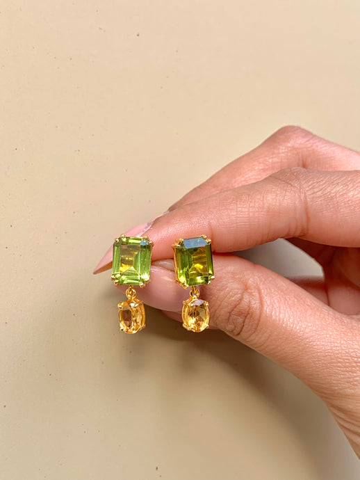 Peridot & Citrine Kita earrings