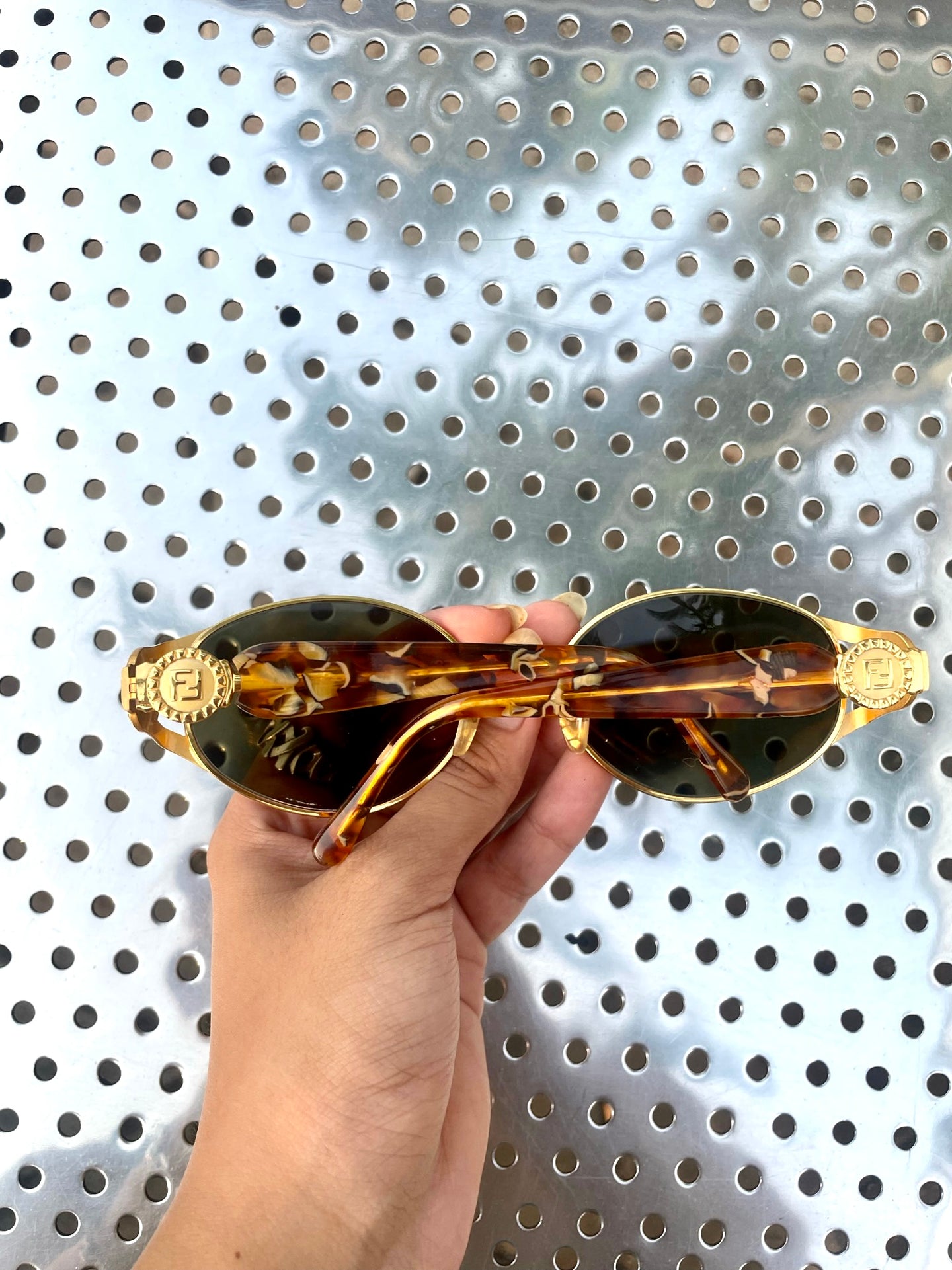 Vintage Fendi Brown Logo Sunglasses
