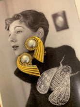 Load image into Gallery viewer, Vintage Pearl &amp; Diamond Peacock Earrings