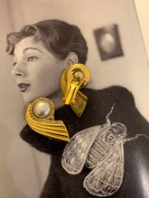 Load image into Gallery viewer, Vintage Pearl &amp; Diamond Peacock Earrings