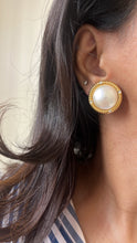 Load image into Gallery viewer, Vintage Diamond Starlight Pearl Earrings