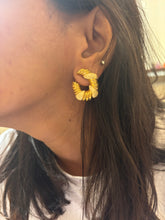 Load image into Gallery viewer, Vintage White Enamel Croissant Earrings