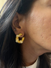 Load image into Gallery viewer, Vintage White Enamel Croissant Earrings
