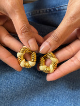 Load image into Gallery viewer, Vintage White Enamel Croissant Earrings