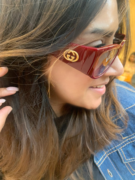 Vintage Gucci Signature Red Hue Sunglasses