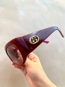 Vintage Gucci Signature Red Hue Sunglasses