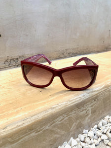 Vintage Gucci Signature Red Hue Sunglasses