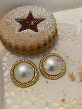Load image into Gallery viewer, Vintage Diamond Starlight Pearl Earrings