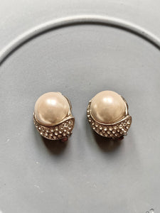 Vintage Silver Pearl Mini Earrings