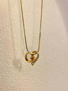Vintage Givenchy G Heart Necklace