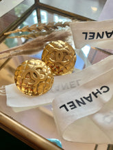 Load image into Gallery viewer, Vintage Quilted  CC Chanel Earrings