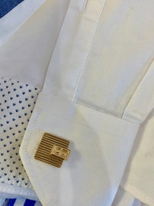 Vintage Christian Dior Lined Logo Cuff Links