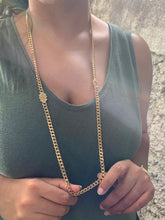 Load image into Gallery viewer, Vintage Givenchy G Curb Chain Long Necklace