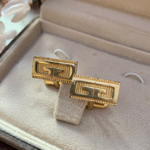 Vintage Givenchy Lined Cuff Links