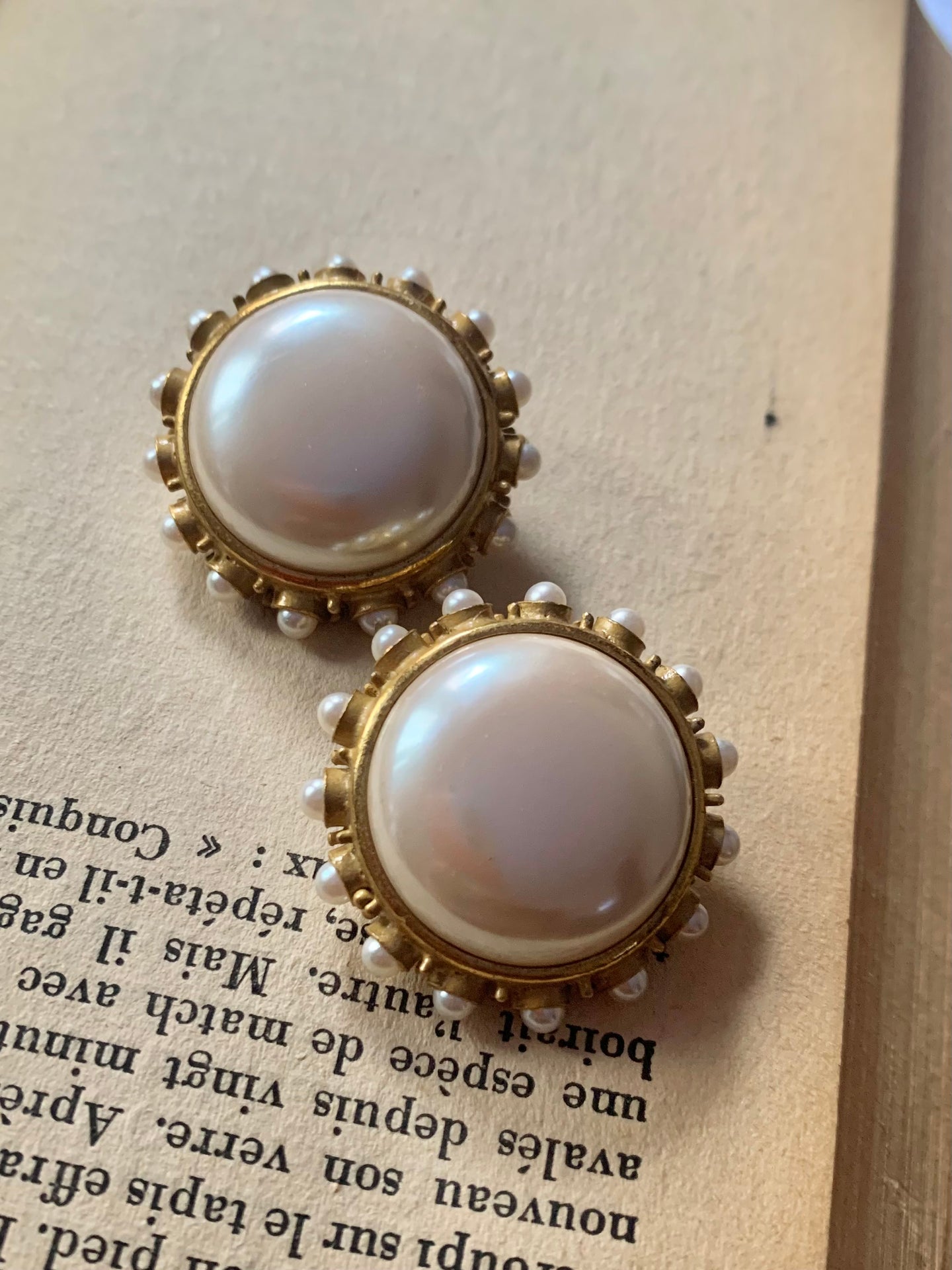 Vintage Cushka Pearl Earrings