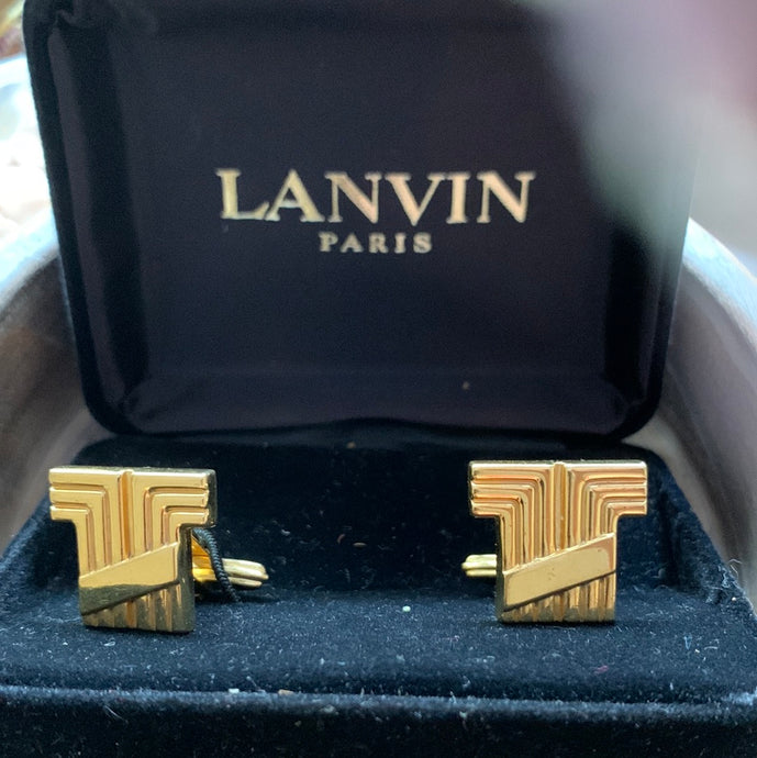 Vintage Lanvin Logo Cuff links