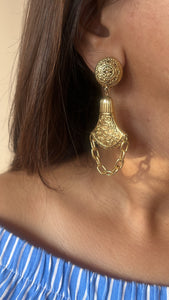 Vintage Baroque Chain Earrings