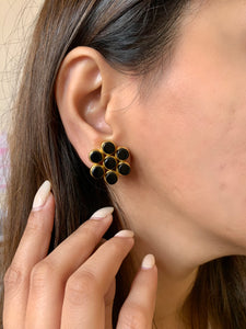 Vintage Italy Black Onyx Earrings