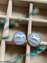 Load image into Gallery viewer, Vintage Wedgewood Horse Silver Cuff Links