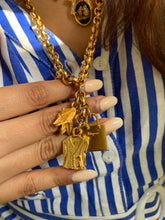 Load image into Gallery viewer, Vintage Salvatore Ferragamo Chunky Link Charm Necklace