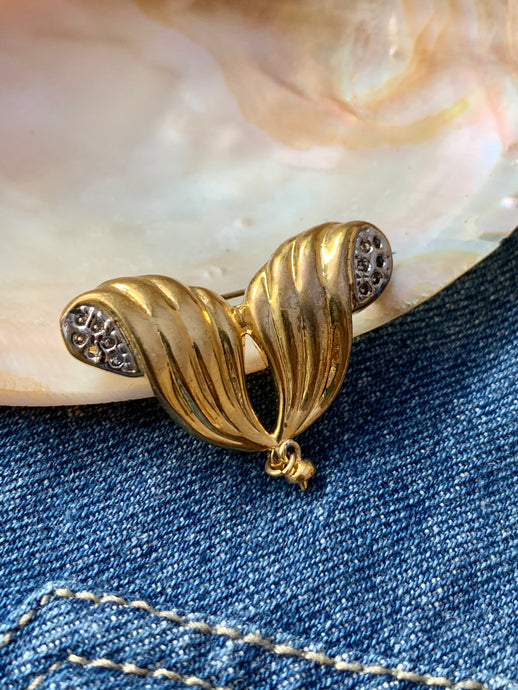 Vintage V Brooch