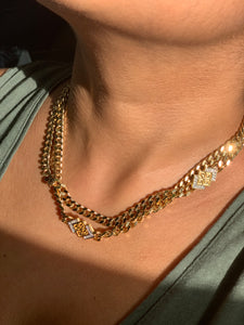 Vintage Givenchy G Curb Chain Long Necklace