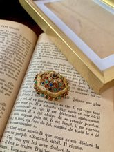 Load image into Gallery viewer, Vintage Gemstone &amp; Pearl Encrusted Brooch