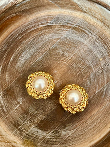 Vintage Christian Dior Pearl Earrings