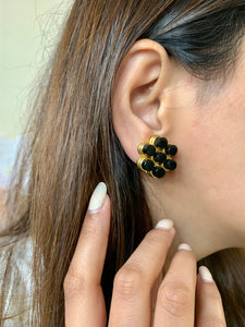 Vintage Italy Black Onyx Earrings