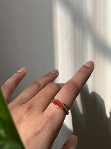 Coral Lippy Ring