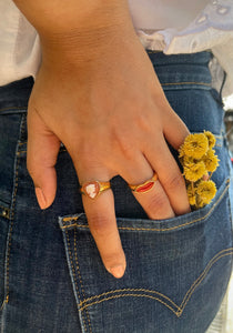 Coral Lippy Ring