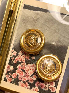 Vintage Versace Medusa Gold Studs