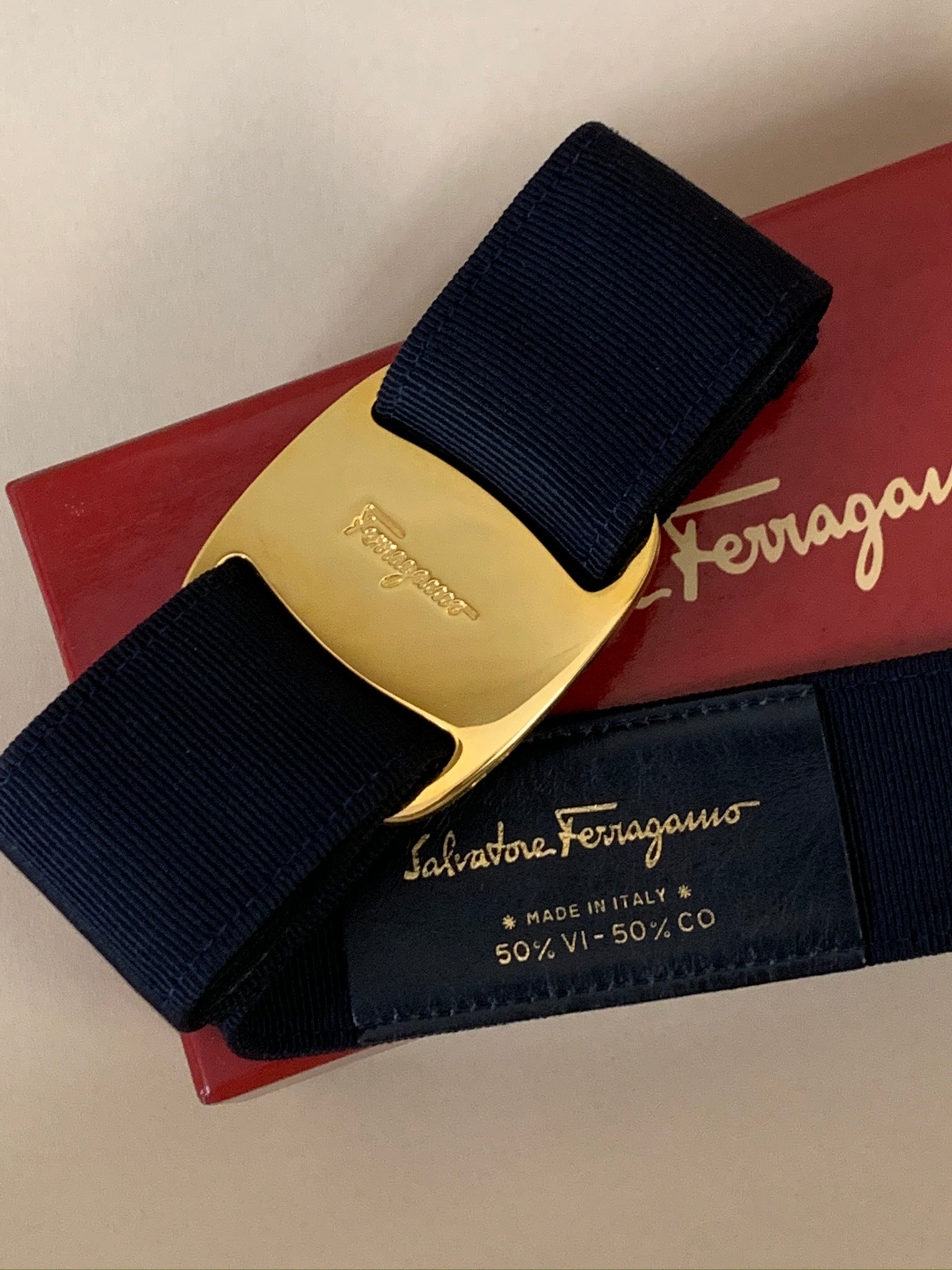 Vintage Salvatore Ferragamo Blue Belt – Viange Vintage 