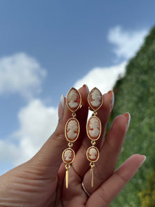 Cameo Droplet Earrings